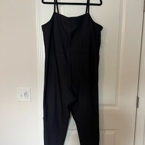 Old Navy Black Athletic Spaghetti Strap Jumpsuit